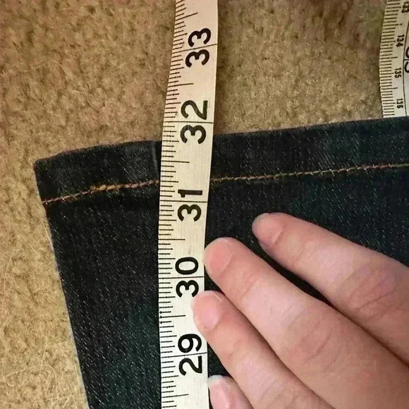 Vintage Lace Up Sides Denim Jeans Y2K 90S Baodong Bodo Boho Button Flap Size L - Picture 8 of 14